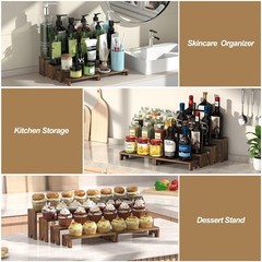 Vecxoty 2 Set Wooden Tiered Risers Display Stands For Vendor Eventsstackable