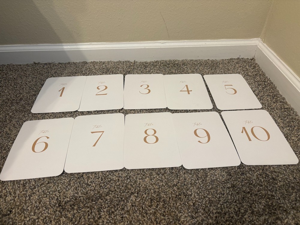 Zola Linen Paper Table Numbers 1-10