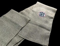University of Georgia (UG) Burlap Chair Sash / Wreath Sash (2 Logos) 49k Stitch