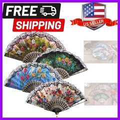 4 Pieces Folding Hand Fans Church Wedding Gift, Party Favors, DIY Decoration …