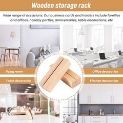 20 Pieces Wood Place Card Holders, Wooden Table Number Holder Stand Clamps2832