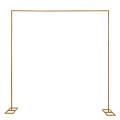 10×10 Gold Square Backdrop Frame Adjustable Height Metal Wedding Arch Stand