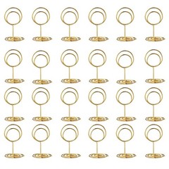 Toncoo 24 Pcs Premium Mini Table Number Holders and 24 Place 2 inch, Gold
