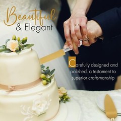 LUSHIG Cake Knife and Server Set | Acrylic Faux Crystal Handles & Premium 420…