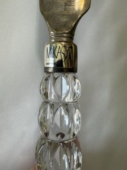 Vintage Mikasa Austria Crystal Handle Cake Knife 14ʼ Serrated With Original Box