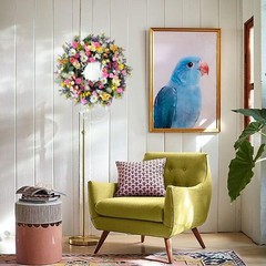 idyllic 22 Inch Spring Summer Wild Flower Front Door Wreath, Everyday Greener…
