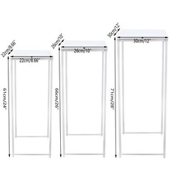 Metal Plant Pot Stand Indoor Outdoor Flower Planter Display Holder Rack Set of 3