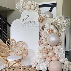Beige White Gold Balloons,12 Inchs Sand 12 inches, Pearl