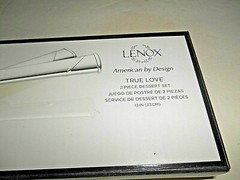 LENOX TRUE LOVE 2 PIECE DESSERT SET WITH BOX 13 INCH