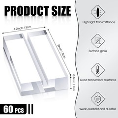 20 Pieces Acrylic Place Card Holders 2 Inch Clear Stands Base with 3 mm Card …