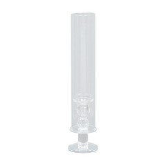 2 Clear 14″ Crystal Hurricane Taper Candle Holders Cylinder Glass Shades Party