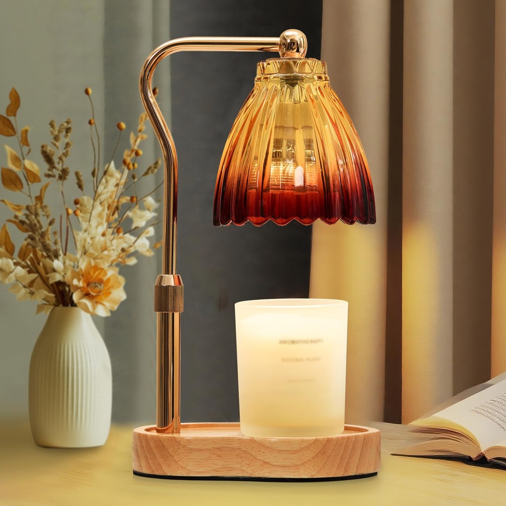 Candle Warmer Lamp with Timer Dimmable, Standard size, Gold