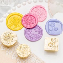 Lily-Flower Sealing Wax Stamp Paint Seal Head Flower Wax Seal Stamp for Kid