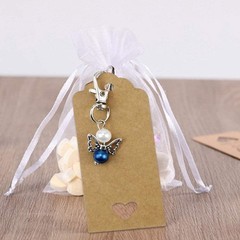 Pack of 20 Wedding Guardian Angel Favours + Organza Bags + Kraft Paper An…