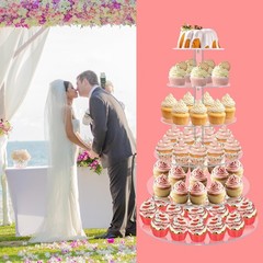 Large 6 Tier Cupcake Stand – Acrylic Pastry Display