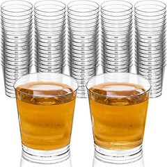 1 Oz Shot Glasses, 80 Hard Clear Plastic Shot Cup, 80 Count (Pack of 1)