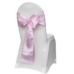 YCC Linens – Satin Chair Sashes Ribbon Bow Wedding Banquet Decor (Pack of 10)