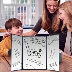 Black and White Birthday Decorations Women Men, Creative Birthday Guest Signa…