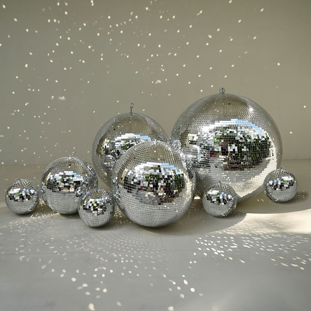 Yescom 8PCS Disco Ball Set 7″/12″/16″/20″/24″ for 70s 80s Party Events Wedding