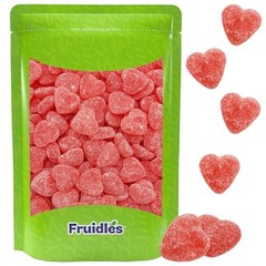 Cherry Hearts Sanded Gummi Jelly, Delicious Gummy Candy, Fun and Half-Pound