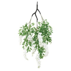 55″ WHITE Silk Wisteria Vine Hanging Artificial FLOWER Chandelier Party