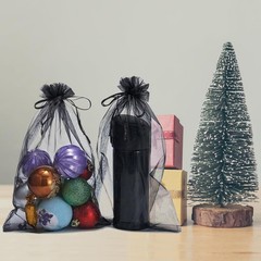 Dealglad Bezall 50pcs Drawstring Organza Jewelry Candy Pouch Christmas Weddin…