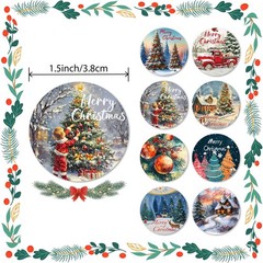 500Pcs Christmas Envelope Stickers | 1.5Inch Christmas Round Stickers Envelop…