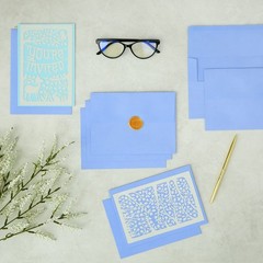 Juvale A7 Light Blue Envelopes – Moisture-Seal Flaps 7.25 inches,