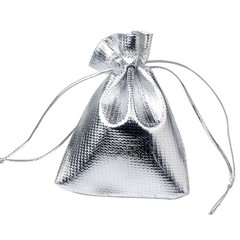 50pcs Adjustable Fabric Jewelry Bags Gold Drawstring Pouches for Wedding Storage