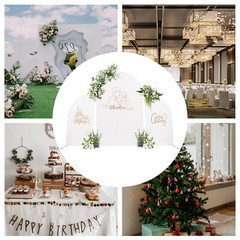Set Of 2 Sturdy Metal Wedding Arch Stands, Elegant Backdrop Decor