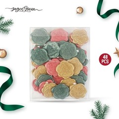 Christmas Wax Seal Stickers, 48 Pcs Gold Red Green Self Adhesive Sealing Wax …