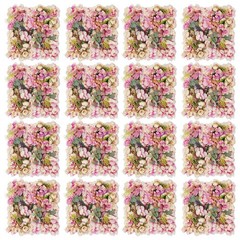 16pcs Flower Wall Panels, Purple Artificial Flowers Wall Decoration For Parties