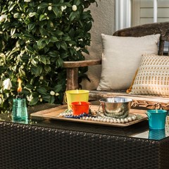 Tiki Citronella Candle Wick Metal Bucket Lid Outdoor Candle For Patio Deck