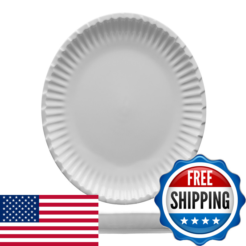 Fortessa Fortaluxe Food Truck Chic Paper Plate Design Dinner Plate 10-Inch Set