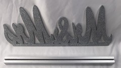 Mr. and Mrs. Wooden Silver Glitter Sign