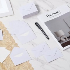 100 Pack 4 x 2.75″ Mini Envelopes 120GSM Gift Card 4 x 2.75 inches, White-100