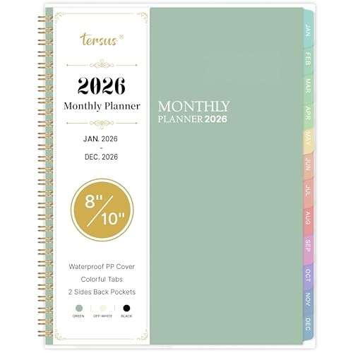 2026 Monthly Planner – 2026 Planner/Calendar, 12 Months Planner with Colorful