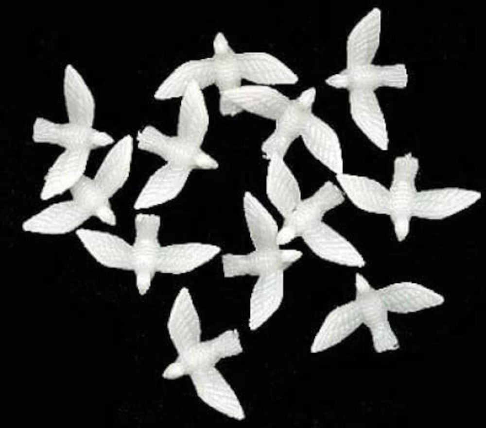 Mini Dove – White – 3/4 inch – 144 pieces – Great for arts and crafts and decor