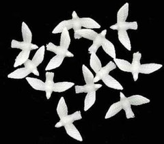 Mini Dove – White – 3/4 inch – 144 pieces – Great for arts and crafts and decor