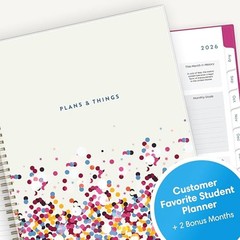 2026-2027 Weekly and Monthly 8.5″ x 11″ Star Confetti Bright- 2026/2027