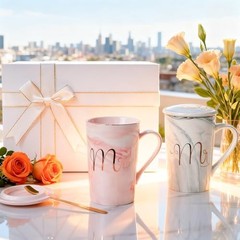Mr and Mrs Coffee Mugs Set – Wedding Gifts For Bride and Groom – Gifts for