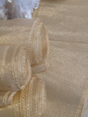 Gold Organza Chair Bow Sash Sashes 102″x6″ Wedding Banquet Reception 50 Pieces