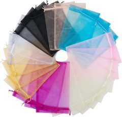 50 Pcs 6X9 Inches Wedding Party Favor Gift Bag Drawstring Organza Bags 10 Color