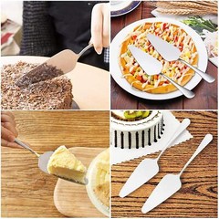 Pack of 5 Stainless Steel Pie Pizza Cake Pastry Server 8.9inch