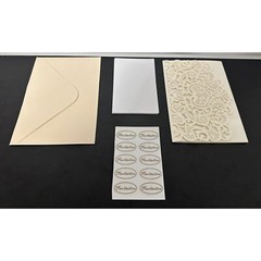Bajayvovo 10 Piece Laser Cut Wedding Pop Up Card Invitation with Envelope Ivory