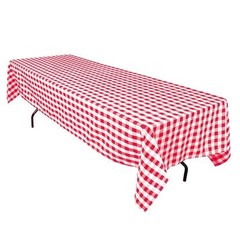 10 packs Gingham Checkered Tablecloths 60 x 126 inch Buffalo Polyester Seamless