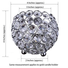 3.5″ tall Gold Faux Crystal Beaded CANDLE HOLDERS Wedding Decorations SALE
