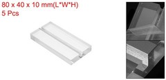 5 Pcs Acrylic Place Card Holders 3.1 Inch Clear Card Holder Stand, 80 x 40 mm