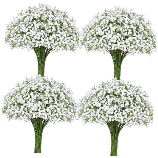 Babys Breath Artificial Flowers, Baby Breath Flowers Artificial 30 Pcs White