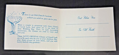Vintage 1950’s Javit Crystal Bride & Groom Wedding Champagne Coupe Set in Box